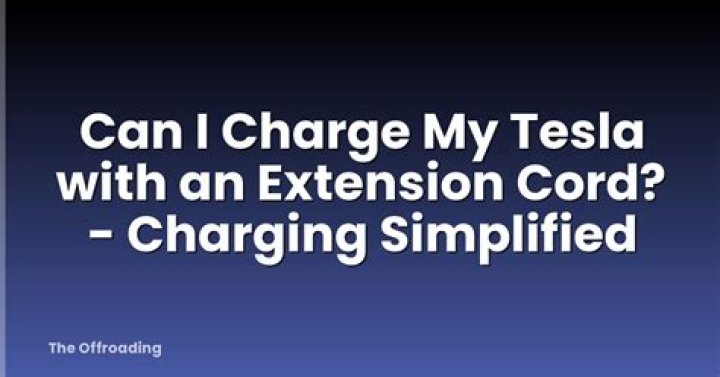 Can I charge my Tesla with an extension cord?