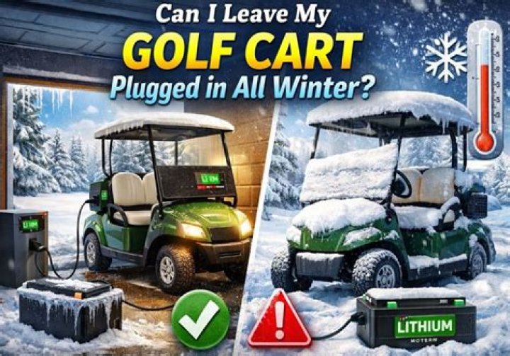 Can I leave my golf cart plugged in all winter?
