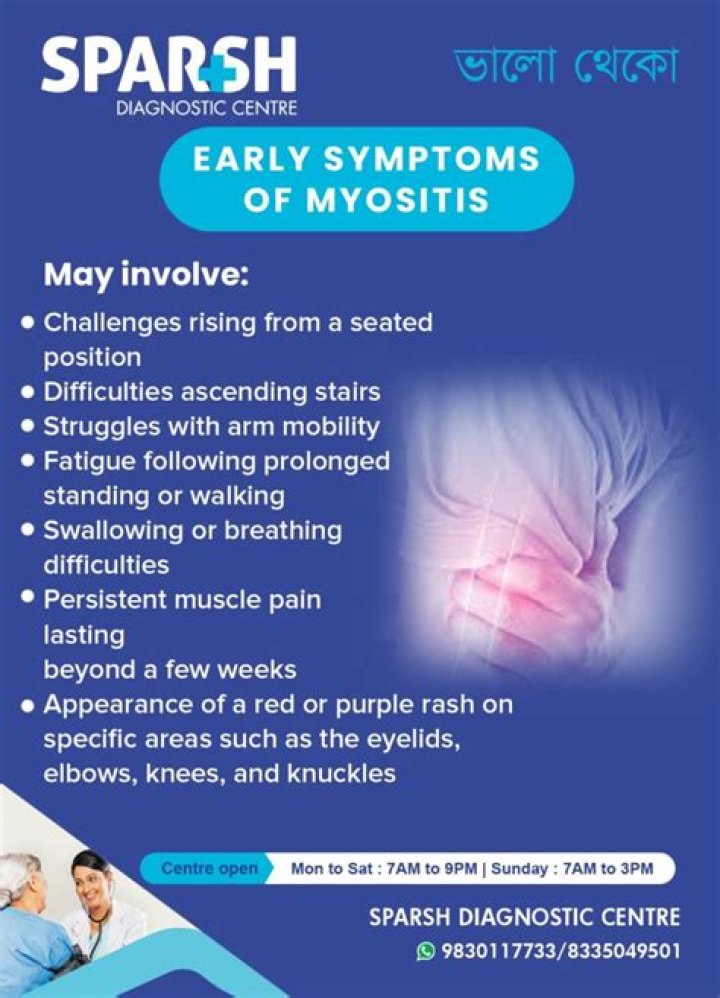 Can myositis symptoms come and go?