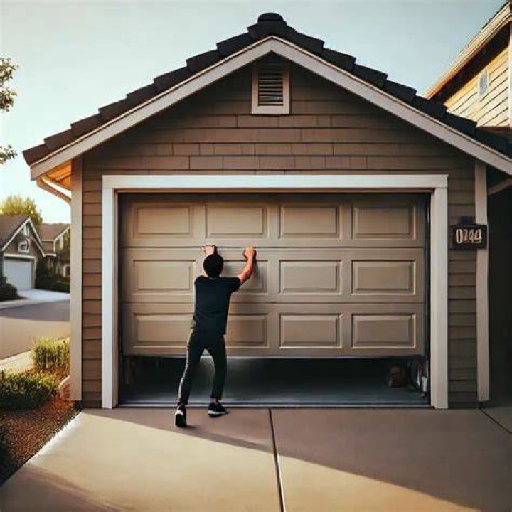 Can you manually open electric garage doors?