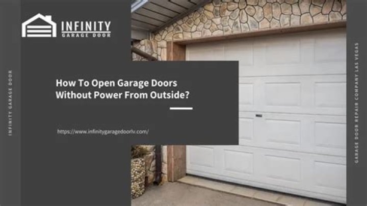 Can you open a garage door without power from the outside?