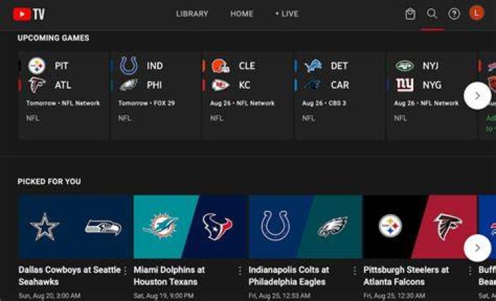 Can you watch NFL games on YouTube?