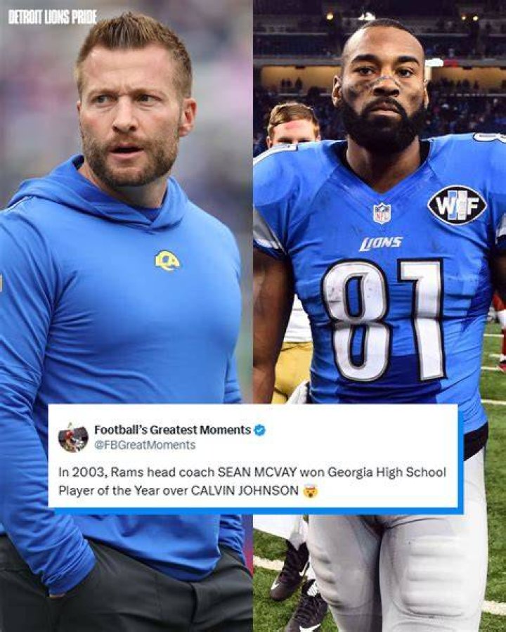 Did Sean McVay beat Calvin Johnson?