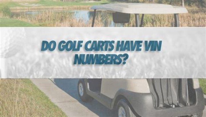 Do EZ GO golf carts have VIN numbers?