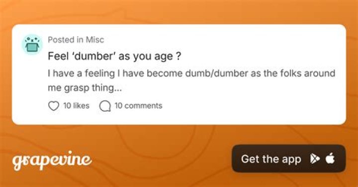 Do you get dumber as you age?