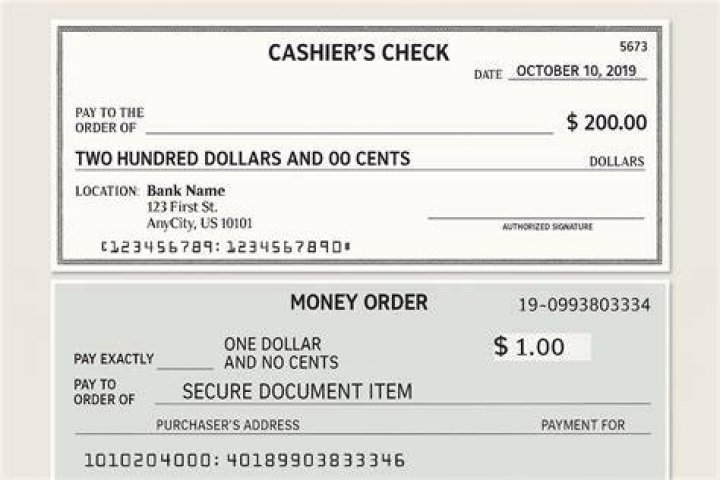 Does a cashier's check count as cash?