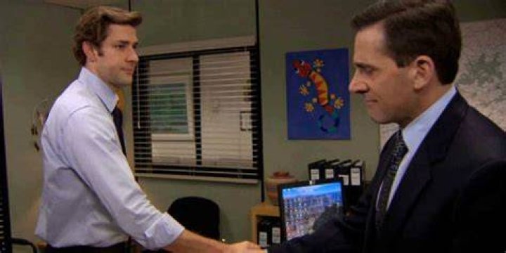 Does Jim leave the office?