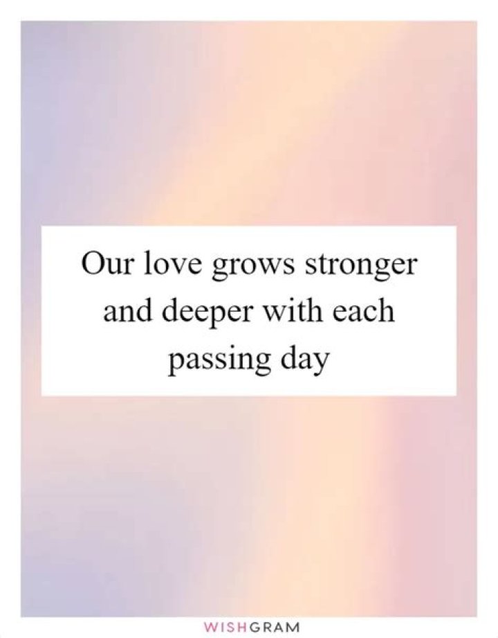 Does love grow stronger over time?