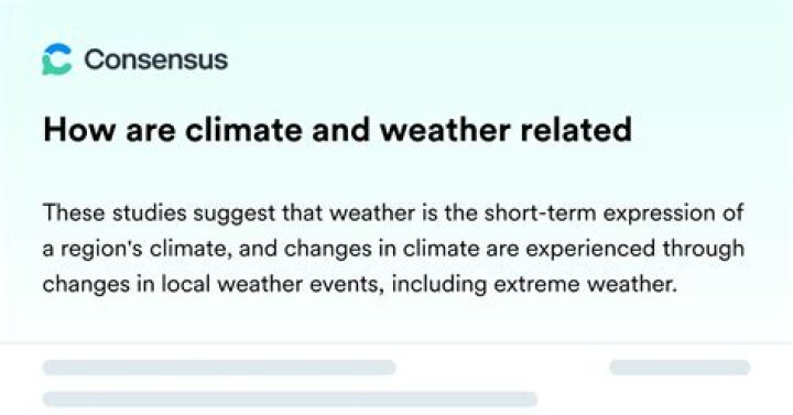 How are climate and weather related?