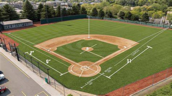 How big is a baseball diamond in feet?