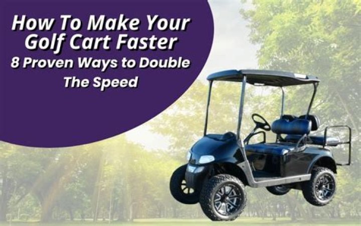 How can I make my 48V golf cart faster?