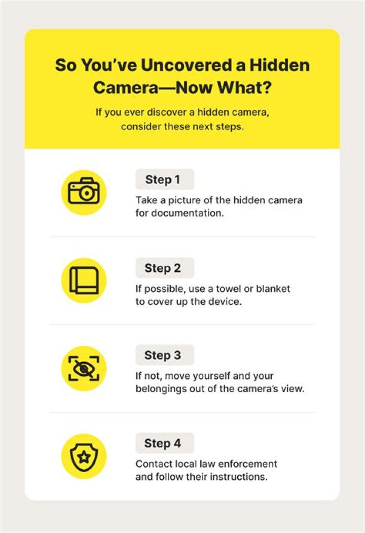 How can you tell if there is a hidden camera?