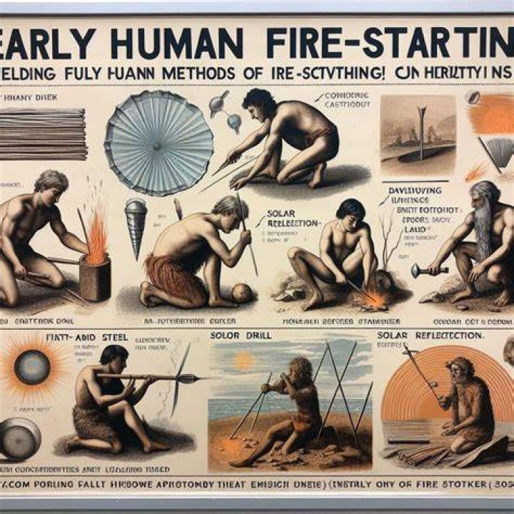 How did early humans learn to make fire?