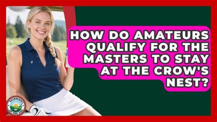 How do amateurs qualify for the Masters?