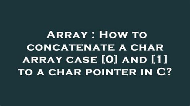 How do I concatenate a char pointer?