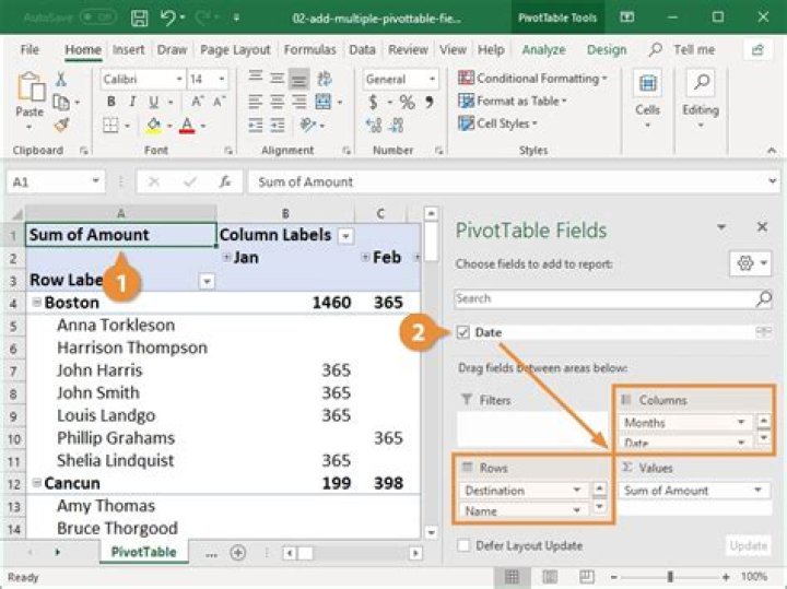 How do I expand an existing pivot table range?
