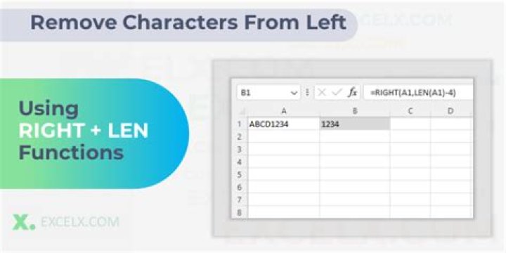 How do I remove left and right characters in Excel?