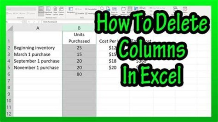 How do I remove numbers from columns in Excel?