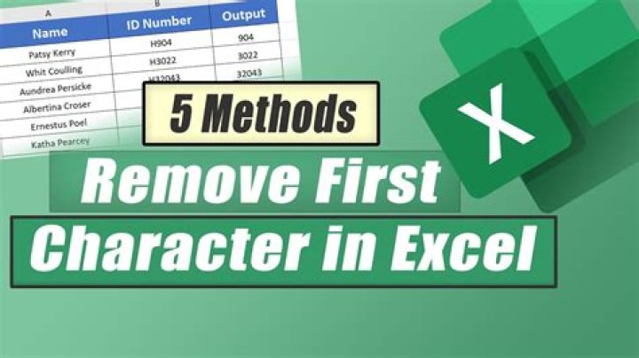 How do I remove the first 5 characters of a string in Excel?