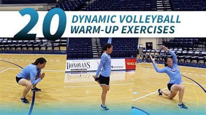 How do volleyball players warm up?