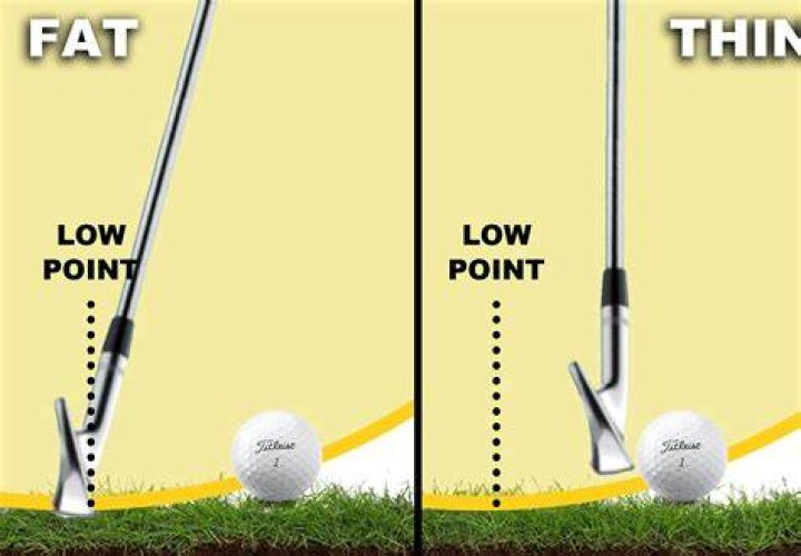How do you correct hitting fat golf shots?