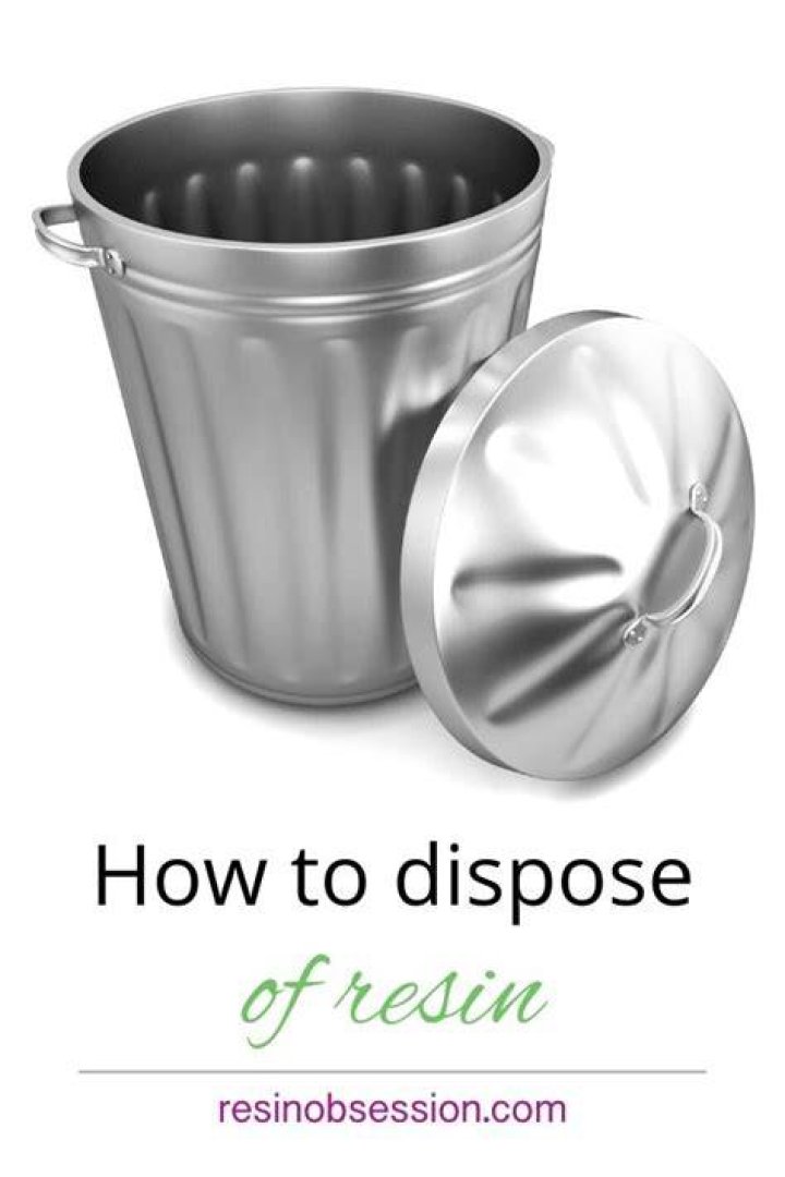 How do you dispose of water for resin?