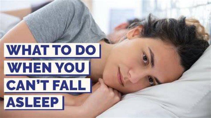How do you fall asleep when you can't sleep?