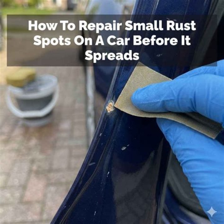 How do you fix small paint chips with rust?
