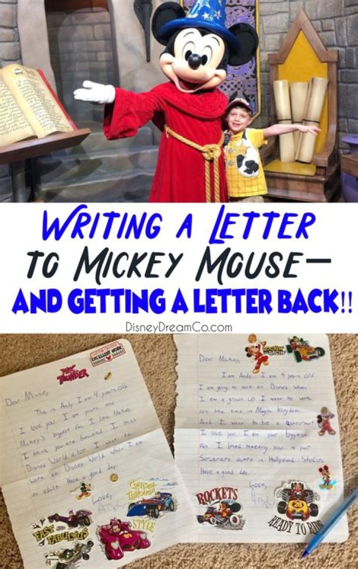 How do you get a letter from Mickey Mouse?