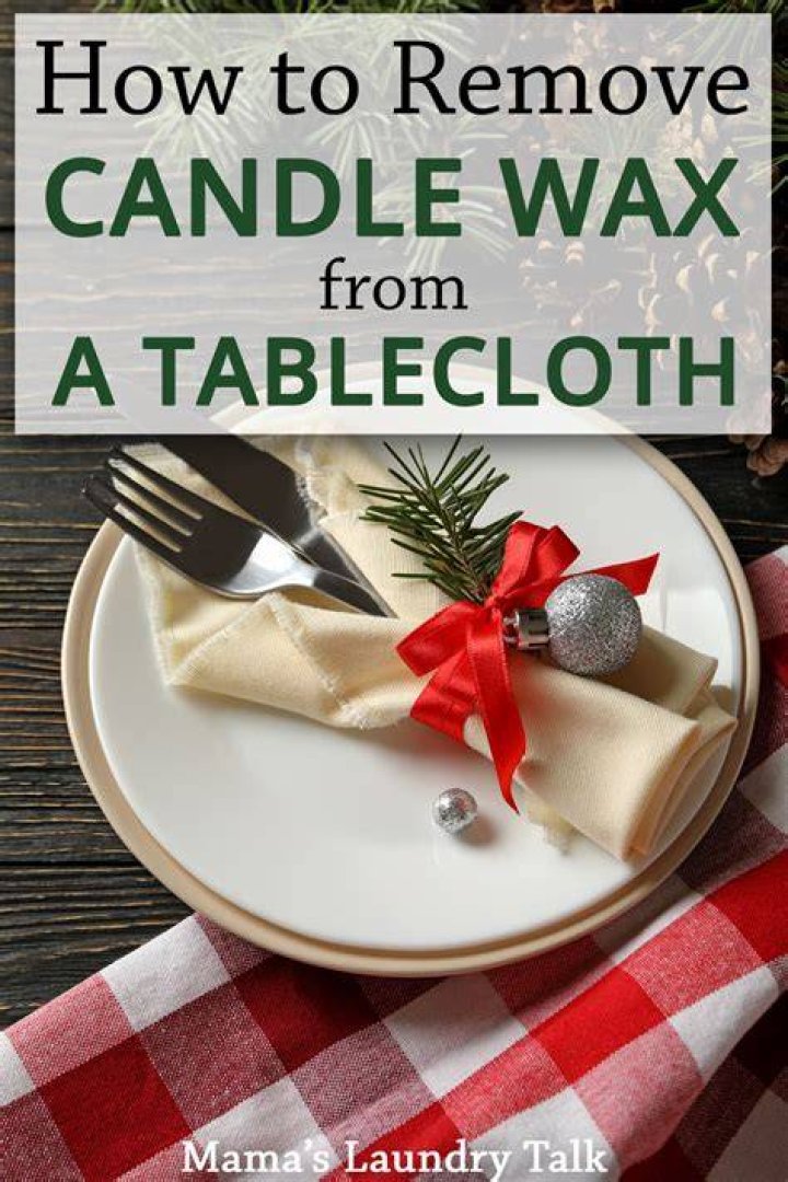 How do you get red candle wax out of a tablecloth?