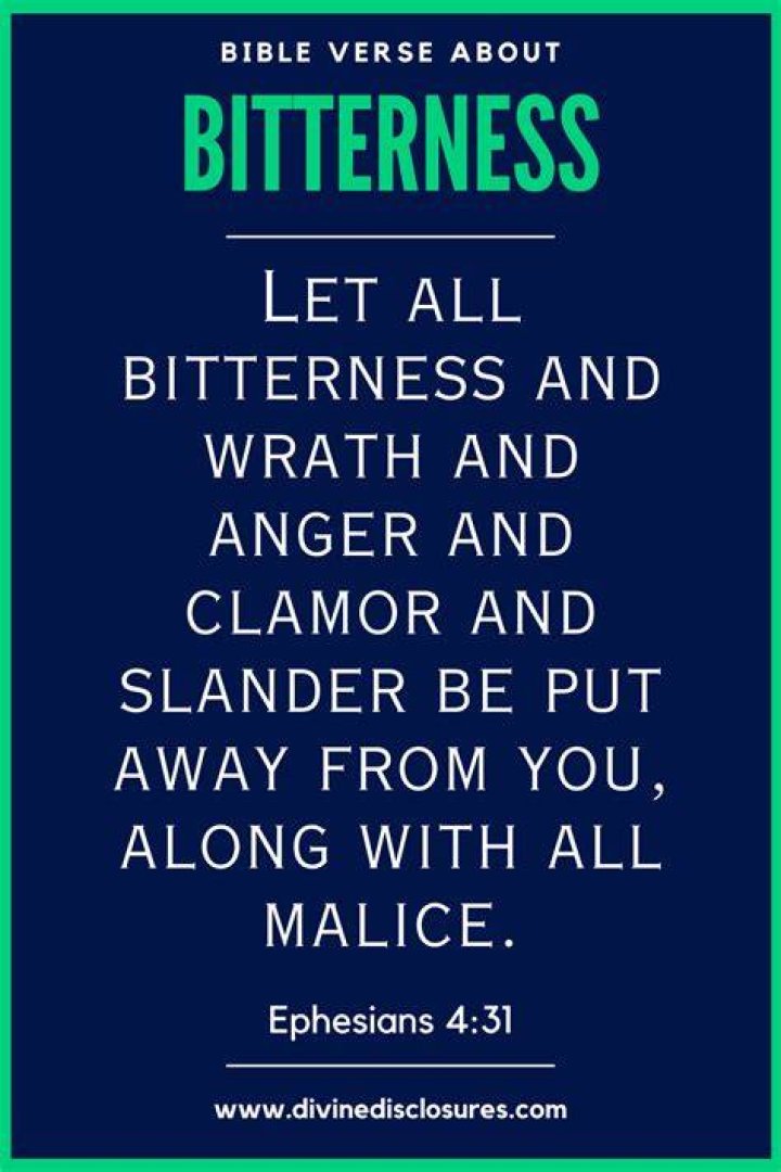 How do you get rid of bitterness and jealousy?