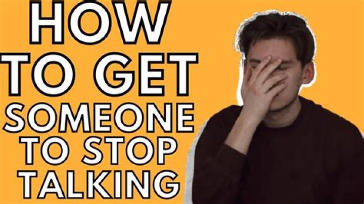 How do you get someone to stop talking to you without being mean?