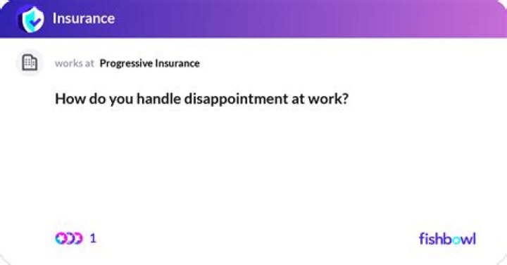 How do you handle disappointment at work?