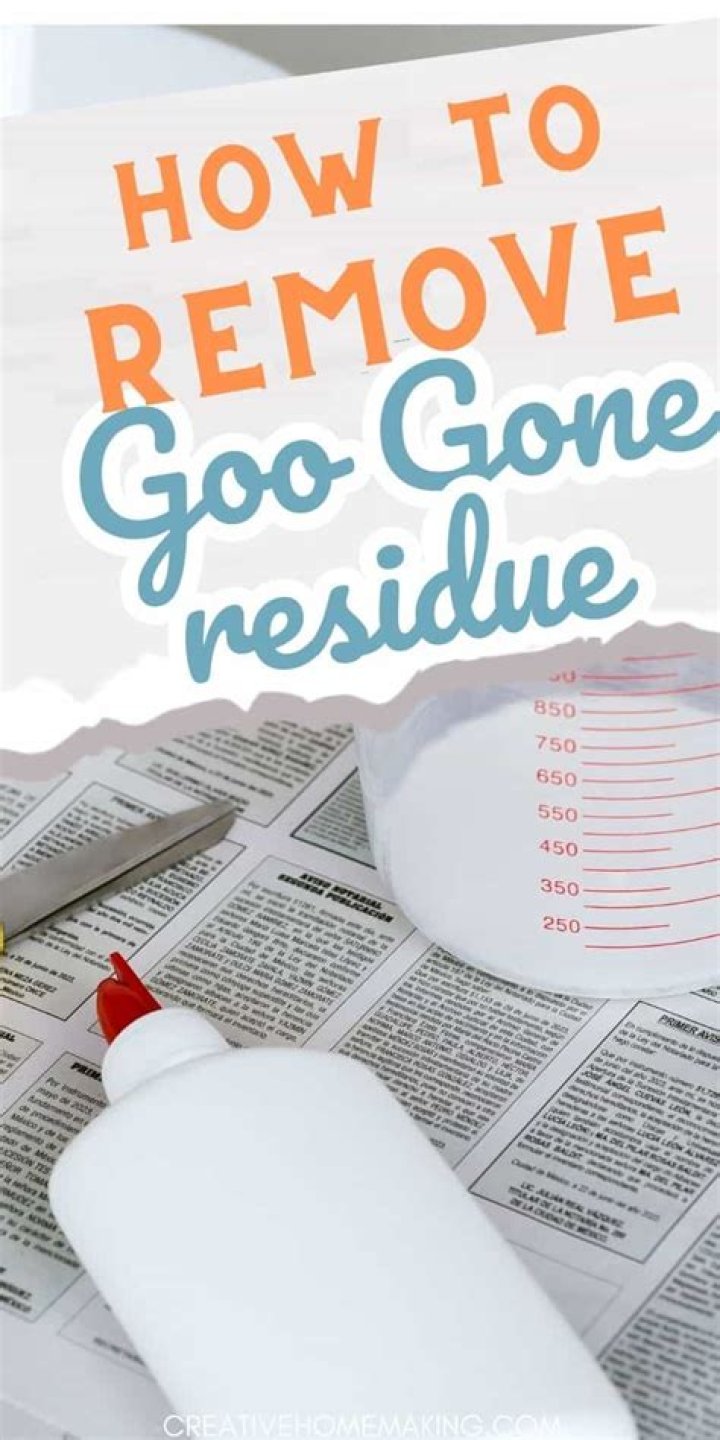 How do you remove Goo Gone residue?