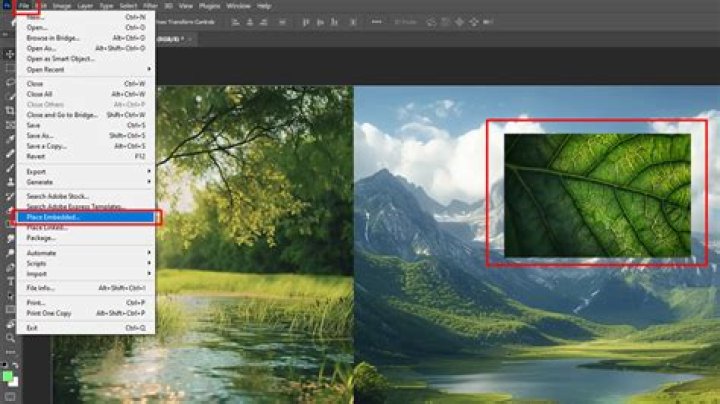 How do you remove stamp ink from a photo in Photoshop?