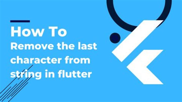 How do you remove the first character of a string in flutter?