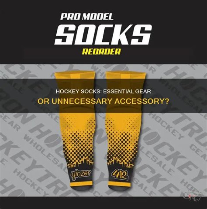 How do you secure hockey socks?