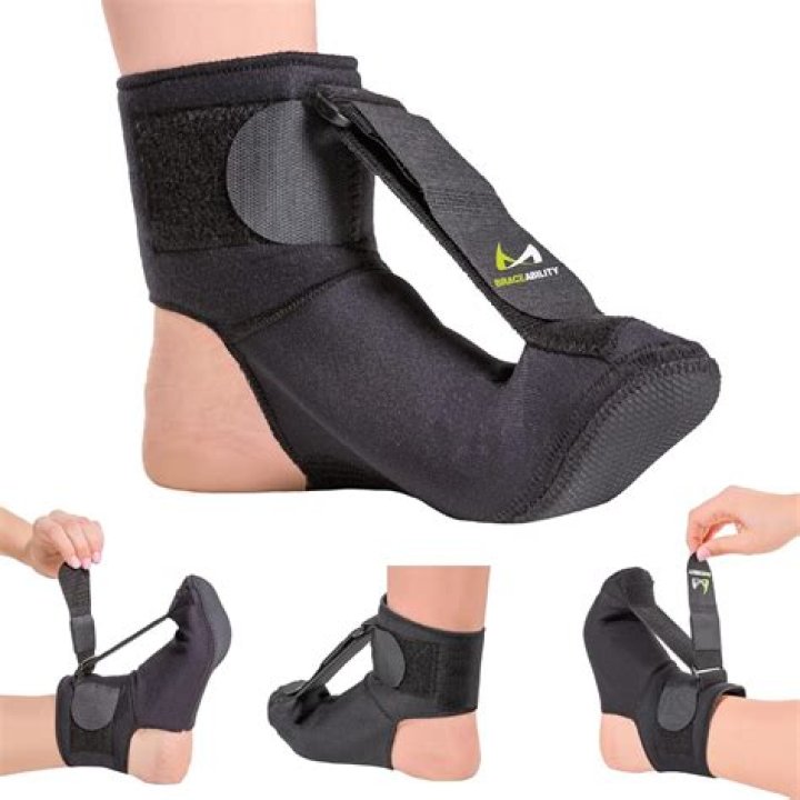 How do you wrap your foot at night for plantar fasciitis?