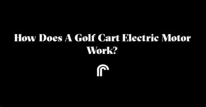 How does a golf cart electric motor work?