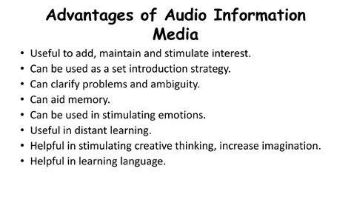 How is audio information produced clearly?