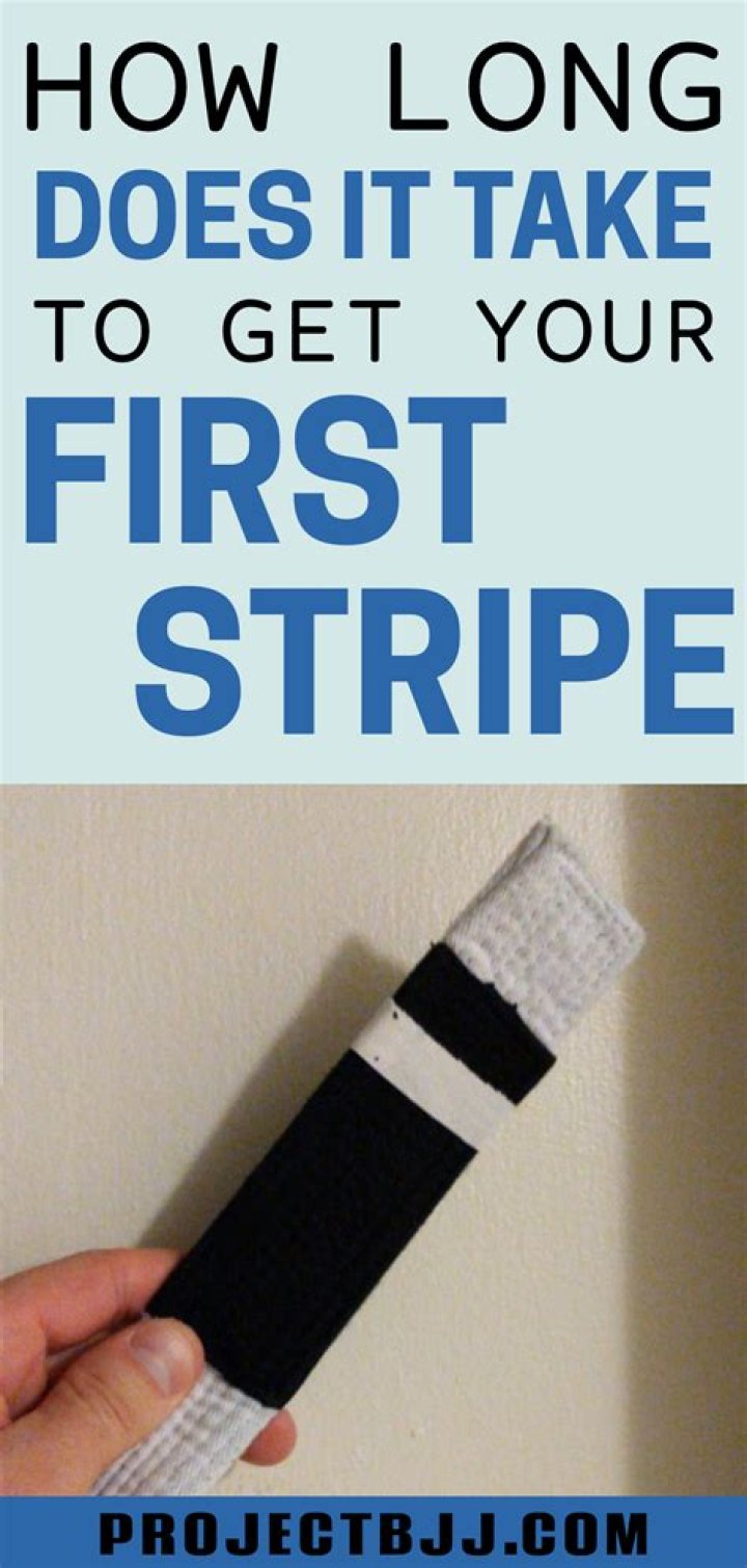 How long does it take to get your first stripe in Jiu Jitsu?