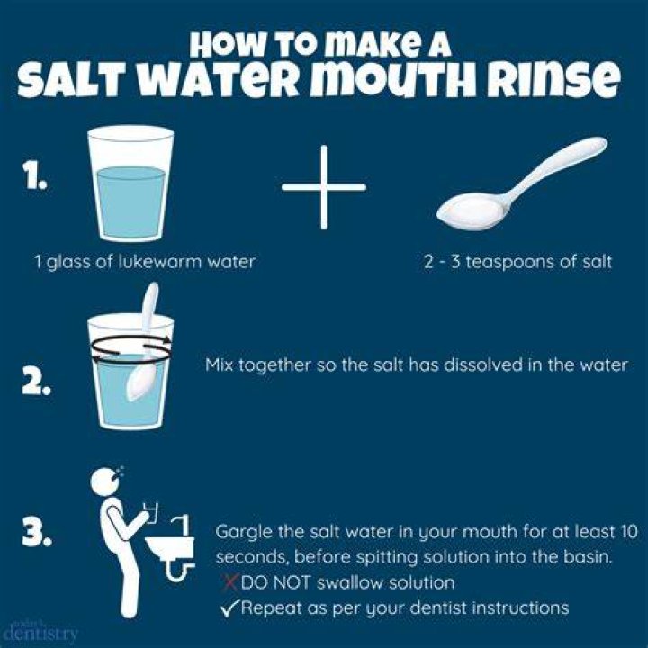 How long should I use salt water after tooth extraction?