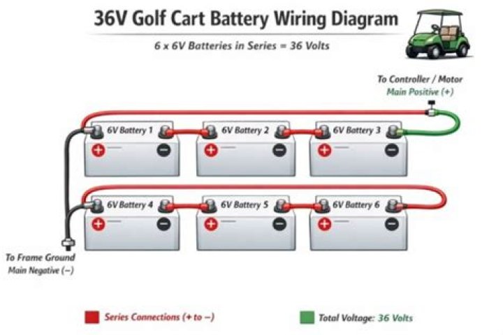 How many batteries do I need for a 36 volt golf cart?