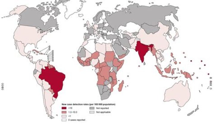 How many cases of leprosy are there in the world?