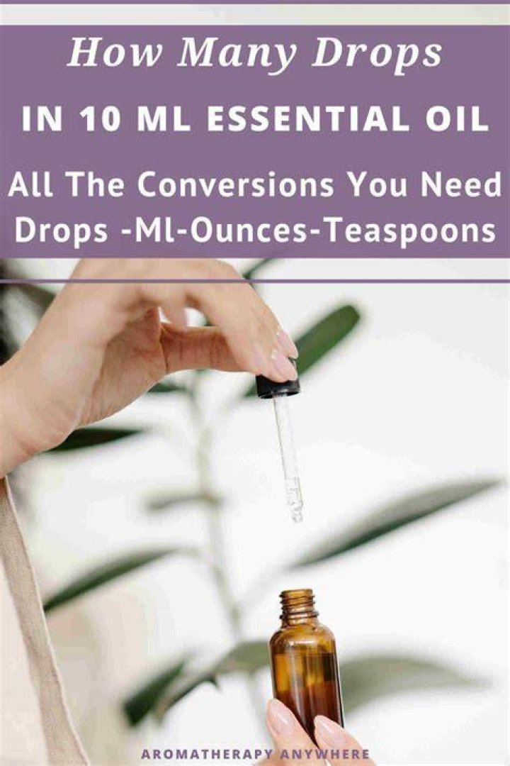 How many drops of essential oil are in a 10ml bottle of Doterra?