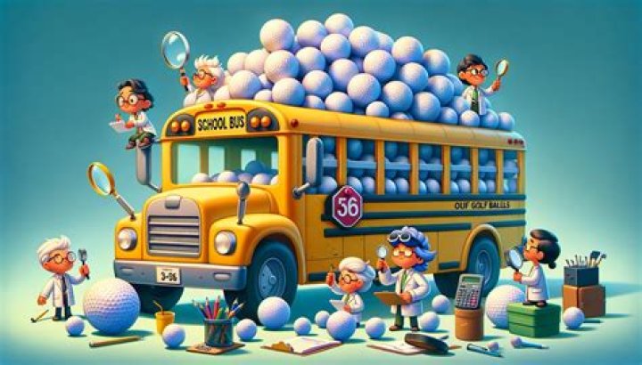How many golf balls can fit in a bus?