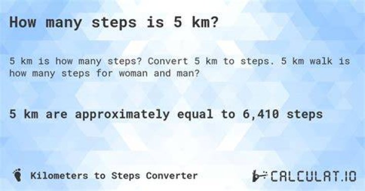 How many steps is 5km?