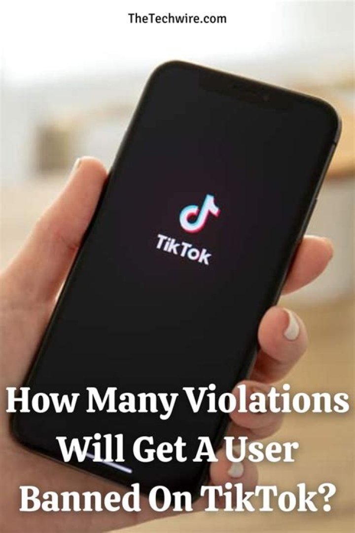 How many violations can you have on TikTok?
