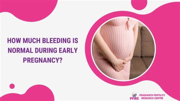 How much bleeding is normal in early pregnancy?