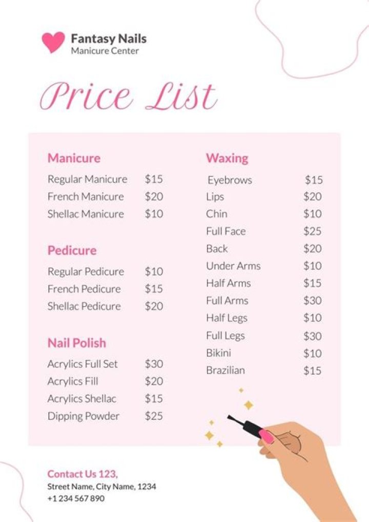 How much do nails cost?